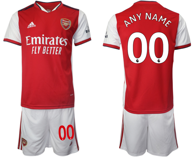 Men 2021-2022 Club Arsenal home red customized Soccer Jersey